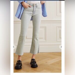 FRAME NWT Le Cropped Mini Boot Cut Mid Rise Raw Hem Light Wash Jeans size 31